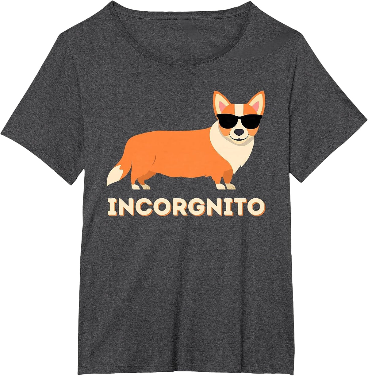 Incorgnito - Funny Welsh Corgi Owner Dog Lover T-Shirt - Dark Heather Grey