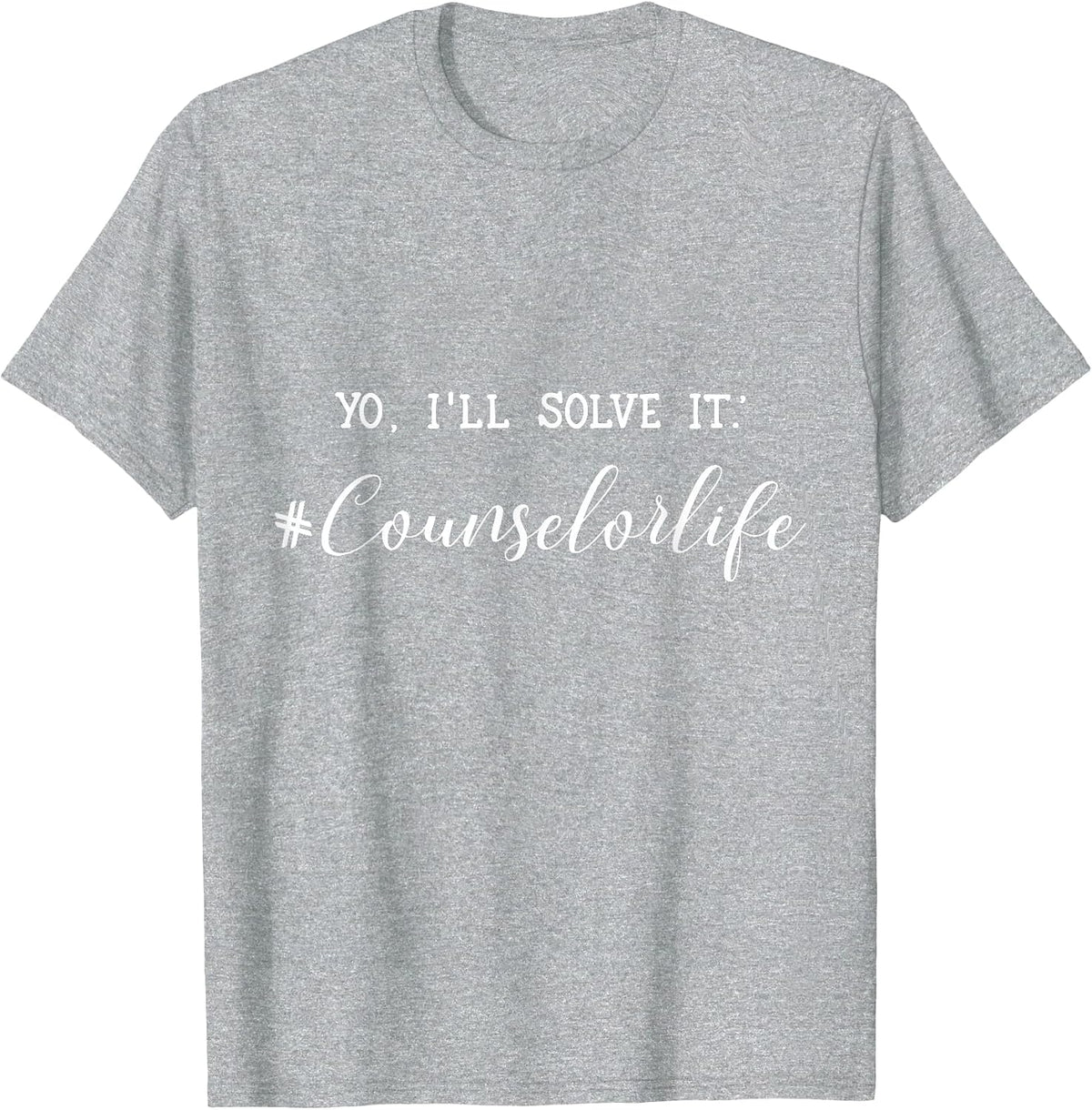 School Counselor T-Shirt Problem Solver Counselor Tshirt T-Shirt - Heather Grey