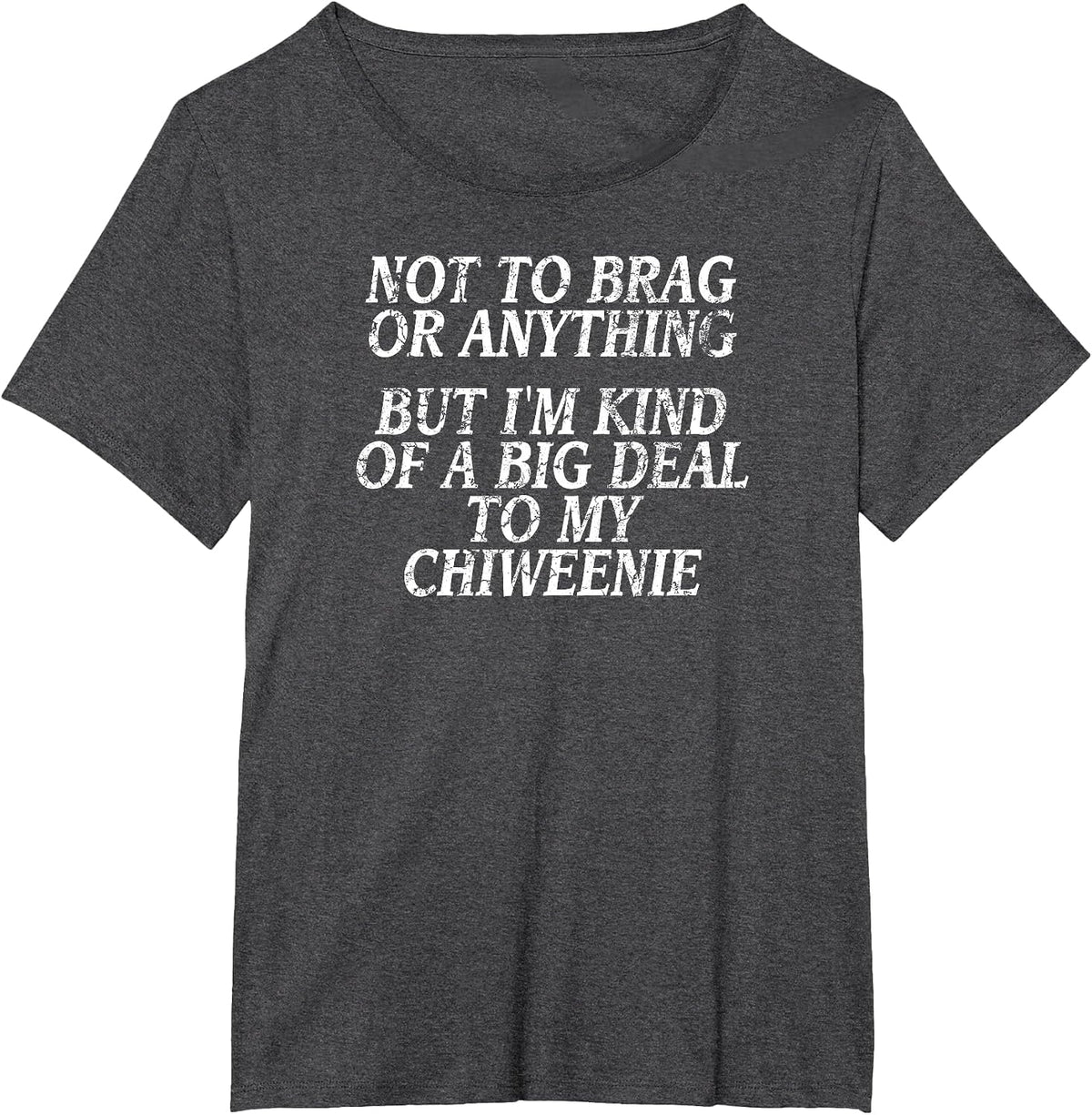 Funny Chiweenie Shirt, Joke Dog Tshirt, Chihuahua Tee T-Shirt - Dark Heather Grey