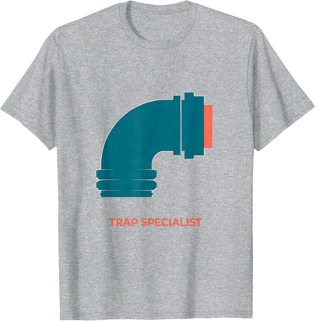 Men's Trap Specialist Funny Plumber Pipefitter Occupation Humor T-Shirt - Heather Grey