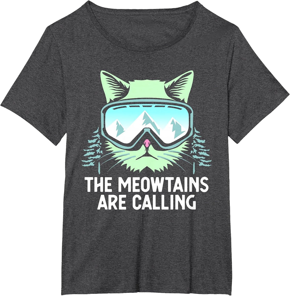 Snowboarding Skiing Art for Men Women Kid Winter Sport Skier T-Shirt - Dark Heather Grey
