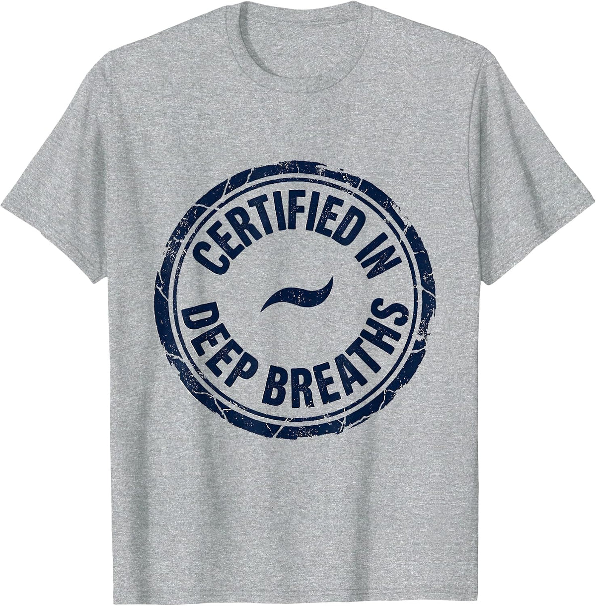 Men's Certified In Deep Breaths Counselor Mental Health Awareness T-Shirt - Heather Grey