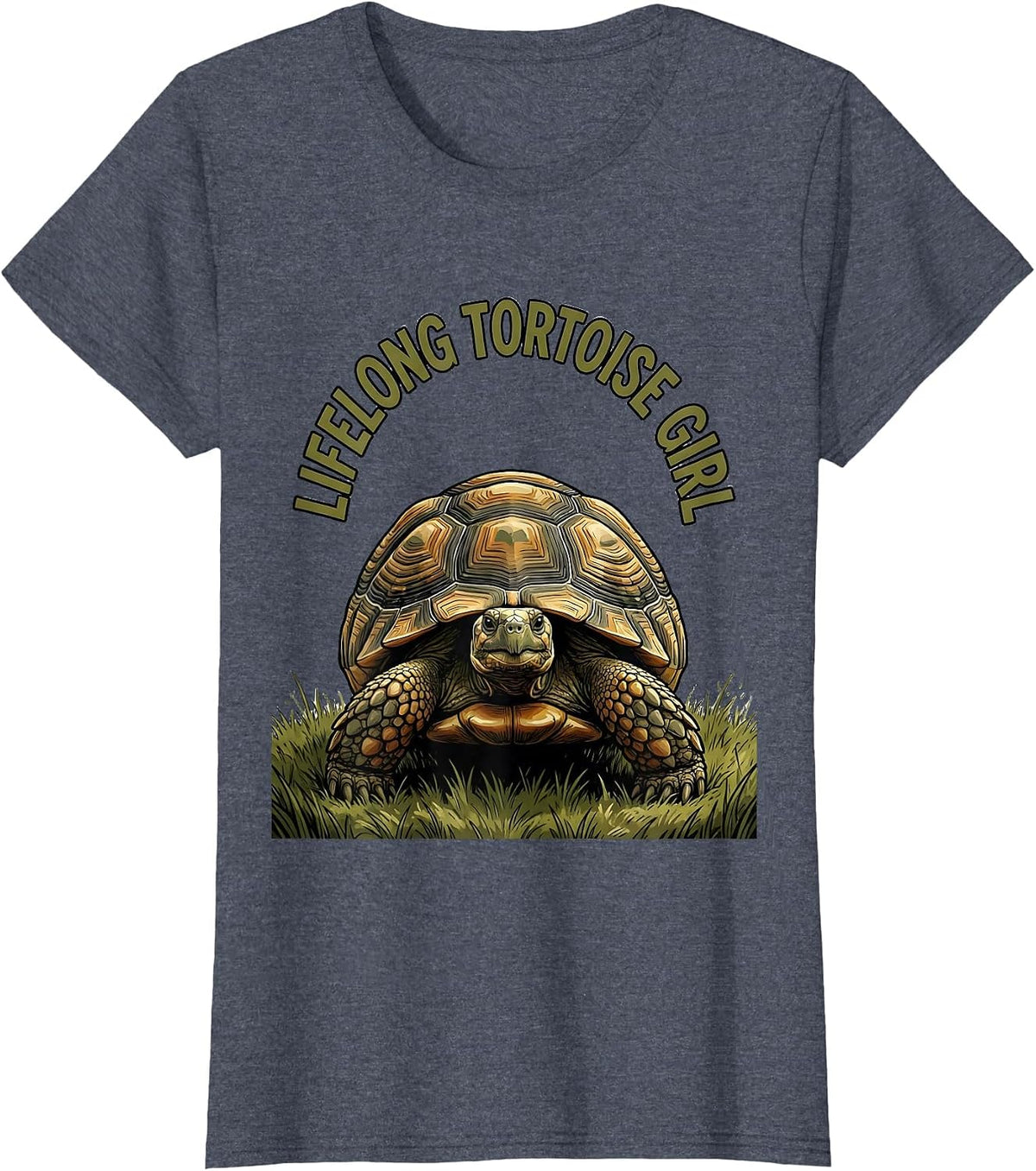 Women's Lifelong Tortoise Girl Cute Tortoise Lover Animal Humor T-Shirt - Heather Blue
