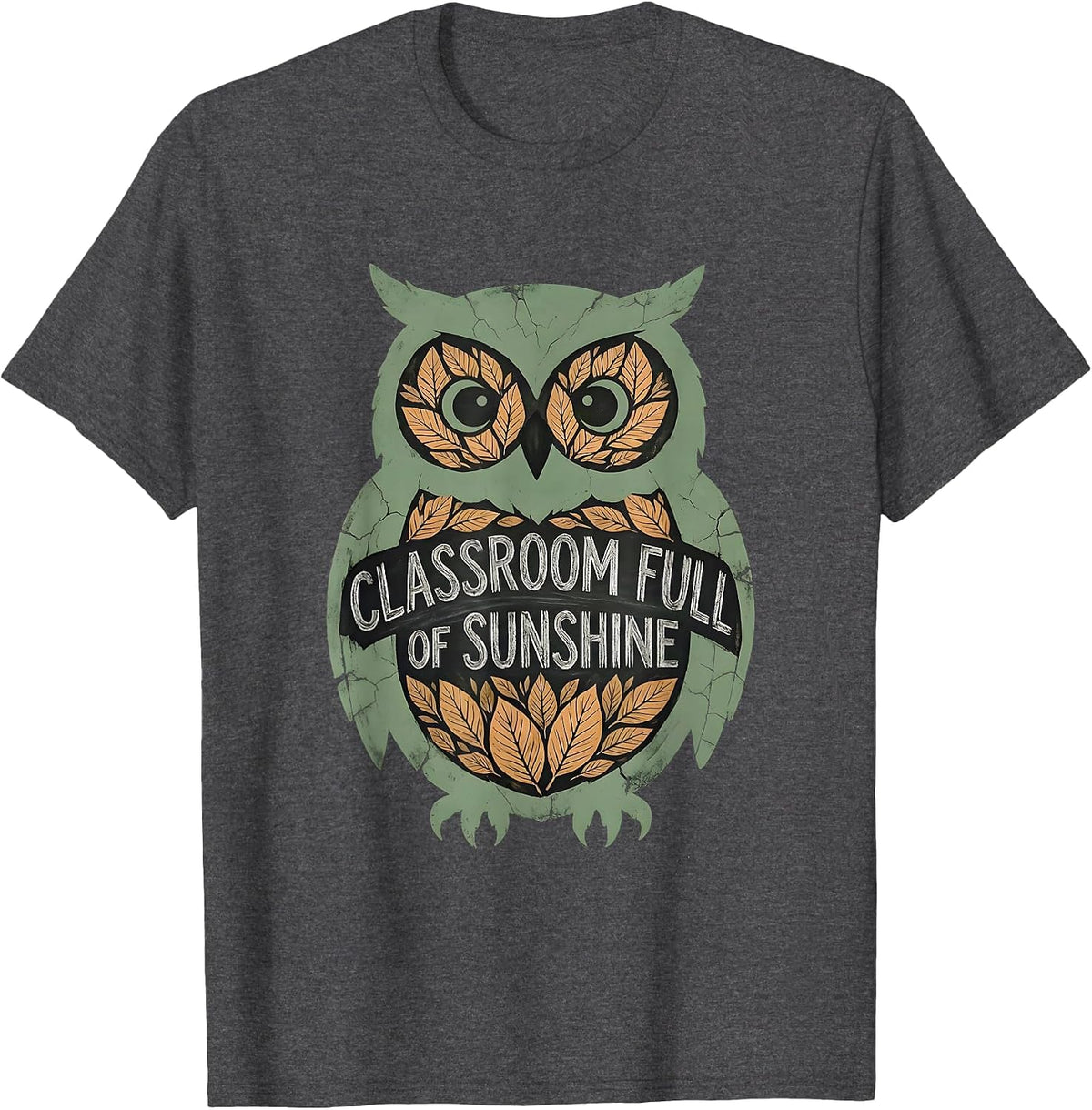 Men's First Grade Teacher Classroom Full of Sunshine Design T-Shirt - Dark Heather Grey