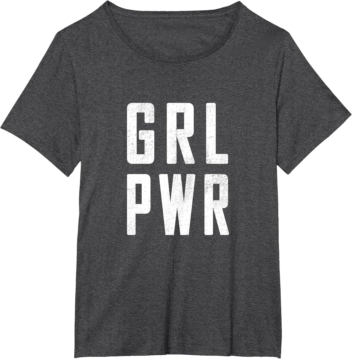 GRL PWR (Girl Power) Cute Slogan T Shirt for Strong Women T-Shirt - Dark Heather Grey