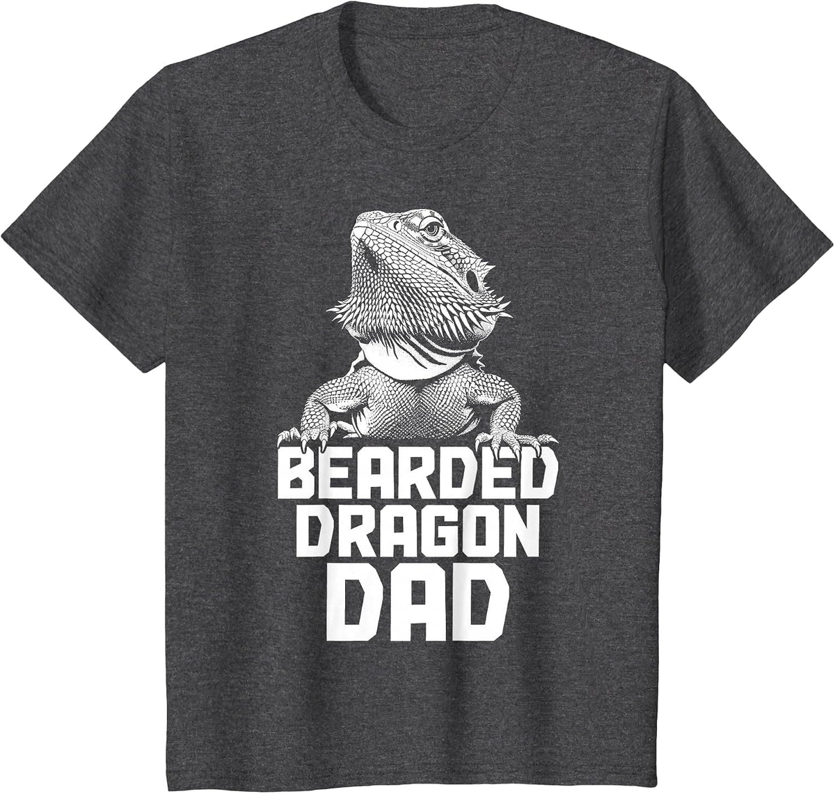 Bearded Dragon Dad Funny Reptile T-Shirt - Dark Heather Grey