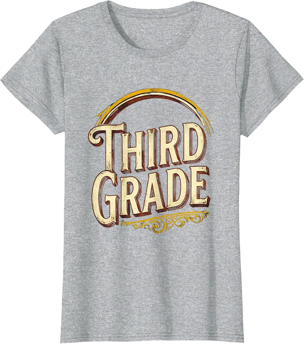 Third Grade Vintage Retro Teacher Back To School T-Shirt - Heather Grey