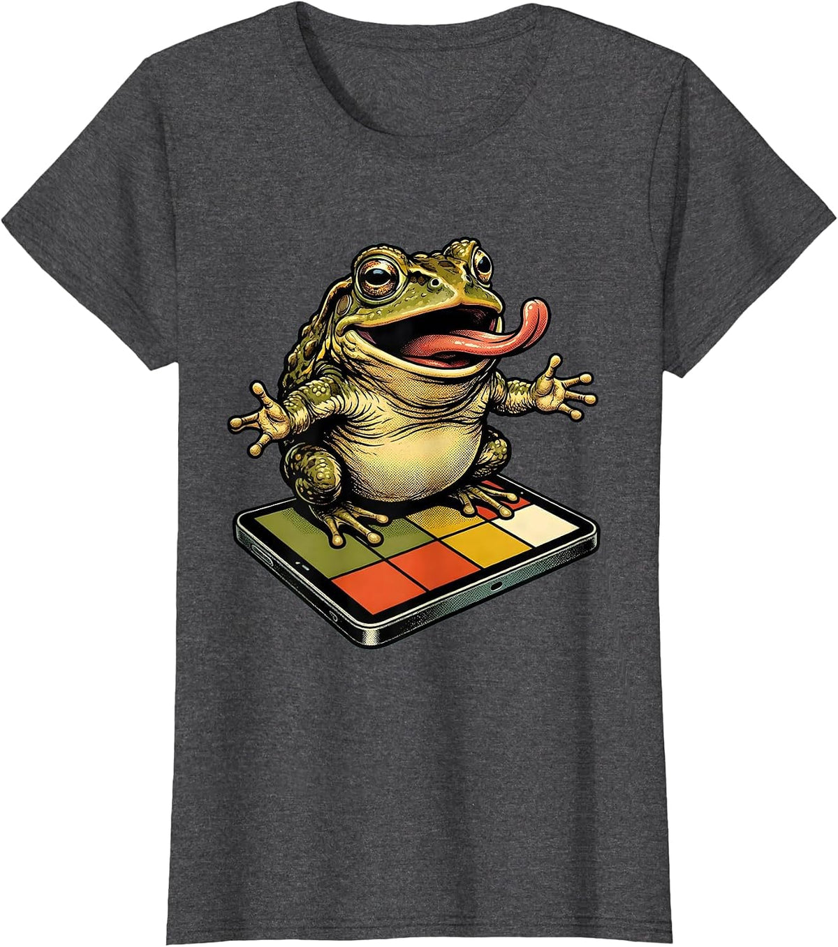Women's Funny Toad Periodic Table Science Humor T-Shirt - Dark Heather Grey