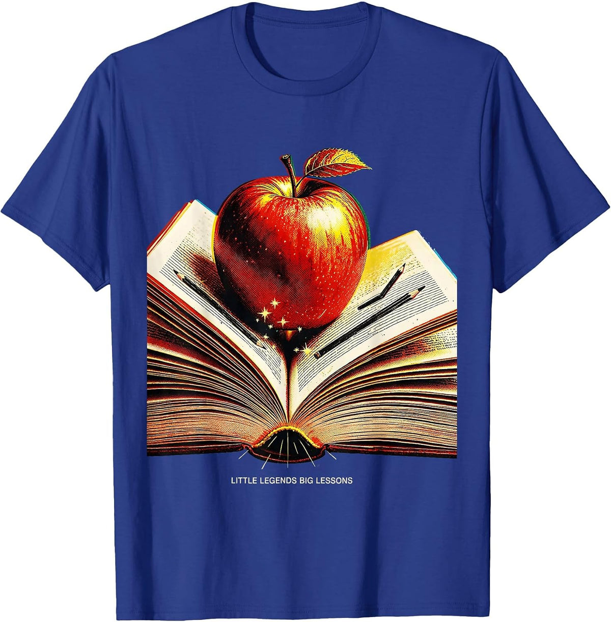 Little Legends Big Lessons Third Grade Teacher T-Shirt - Royal Blue