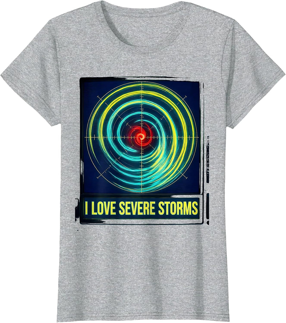 I Love Severe Storms Funny Storm Chaser Tornado Weather T-Shirt - Heather Grey