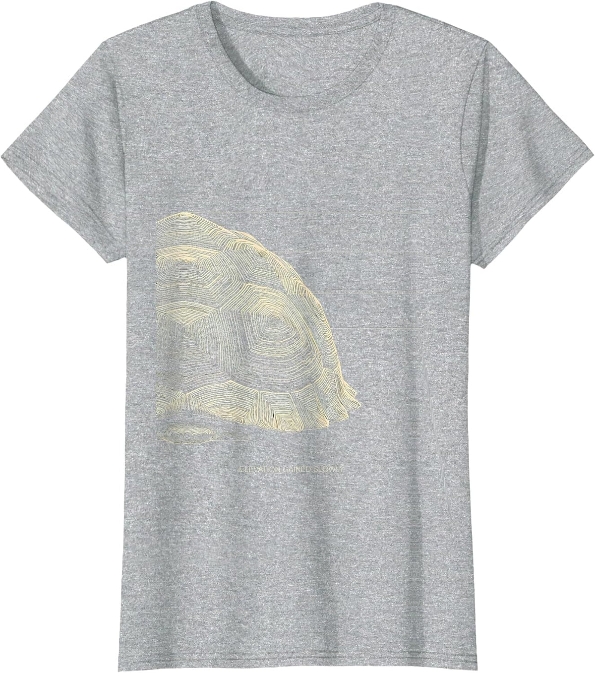 Elevation Gained Slowly Funny Tortoise Lover Animal Humor T-Shirt - Heather Grey