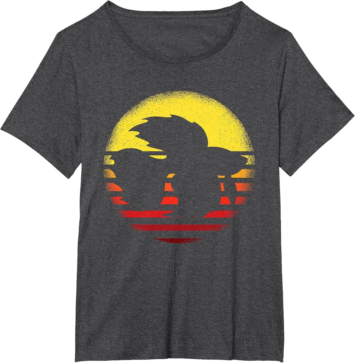 Betta Fish Shirt Retro Sunset Vintage Fighting Fish Lover T-Shirt - Dark Heather Grey