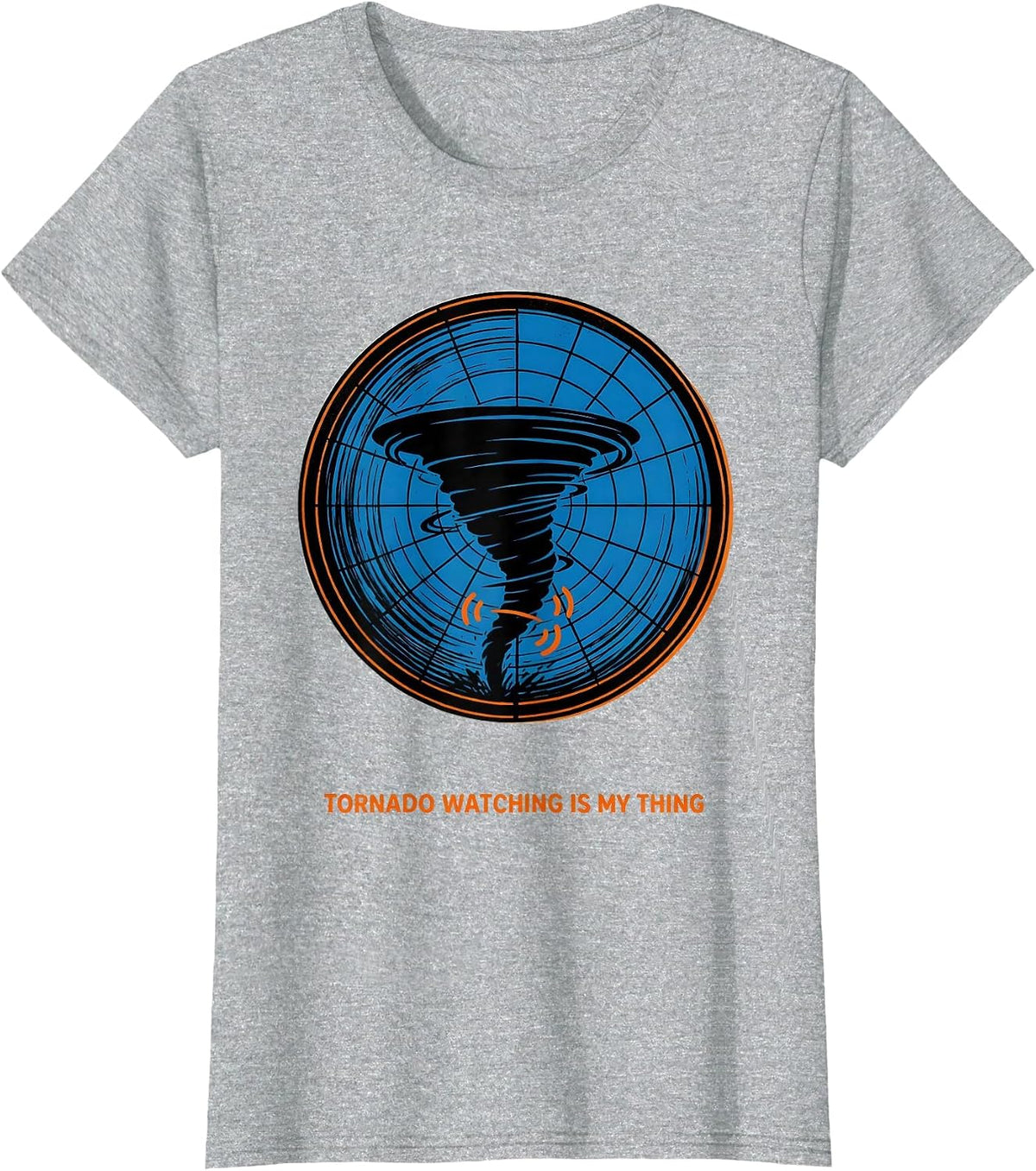 Tornado Watching Is My Thing Funny Storm Chaser Meteorology T-Shirt - Heather Grey