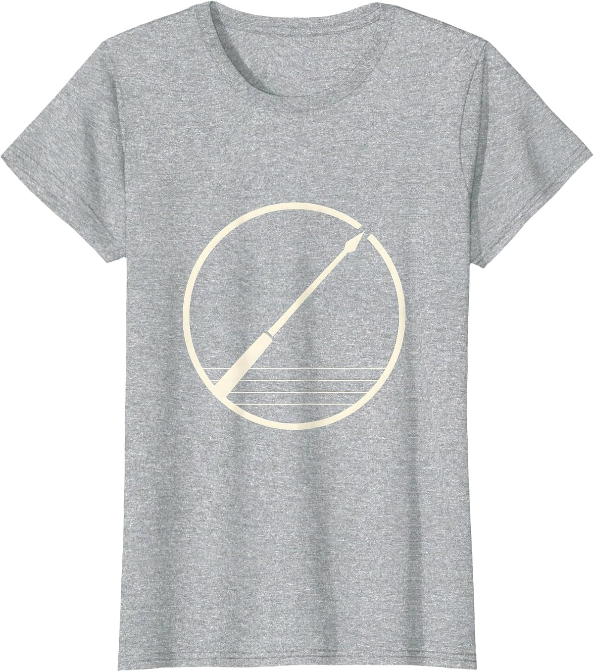 Music Teacher Conductor Baton Sheet Music Graphic T-Shirt - Heather Grey