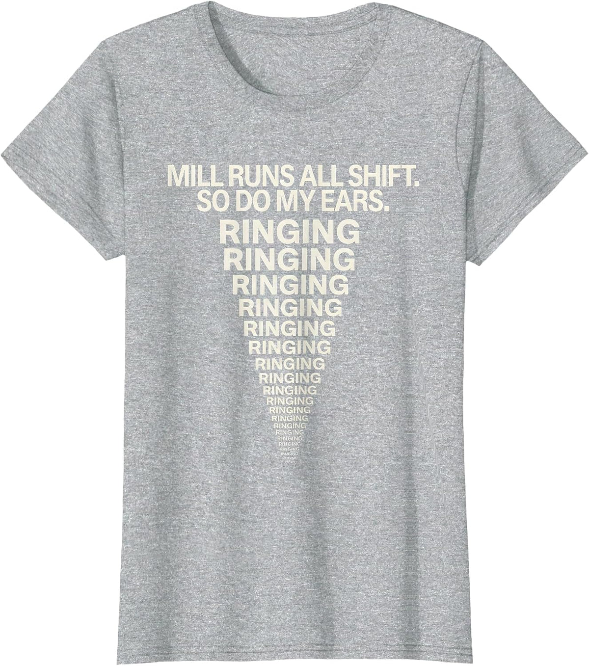 Women's Mill Runs All Shift So Do My Ears Funny Blacksmith T-Shirt - Heather Grey