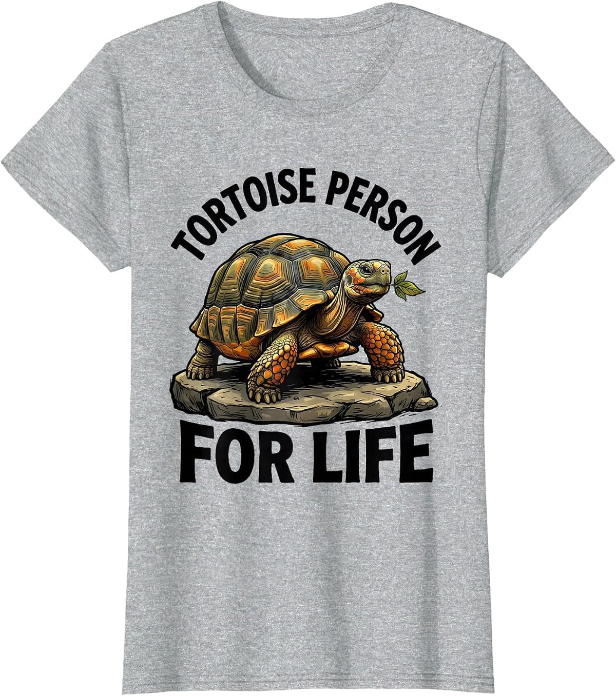 Women's Tortoise Person For Life Funny Tortoise Lover Animal Humor T-Shirt - Heather Grey