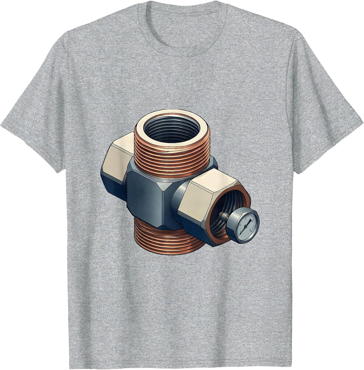 Men's I Test Nipples Funny Plumber Pipefitter Steamfitter T-Shirt - Heather Grey