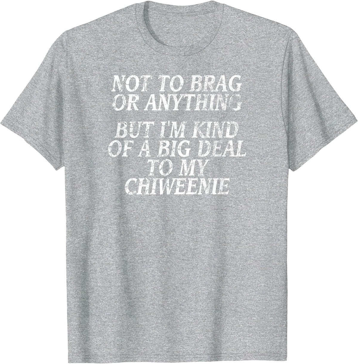 Funny Chiweenie Shirt, Joke Dog Tshirt, Chihuahua Tee T-Shirt - Heather Grey