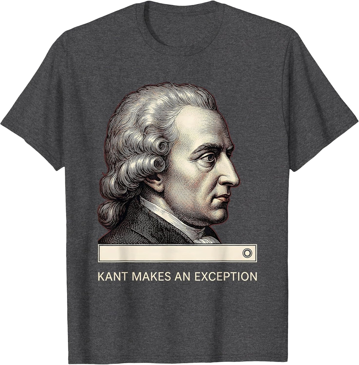 Men's Kant Makes An Exception Funny Philosopher Pun Meme Sarcastic T-Shirt - Dark Heather Grey