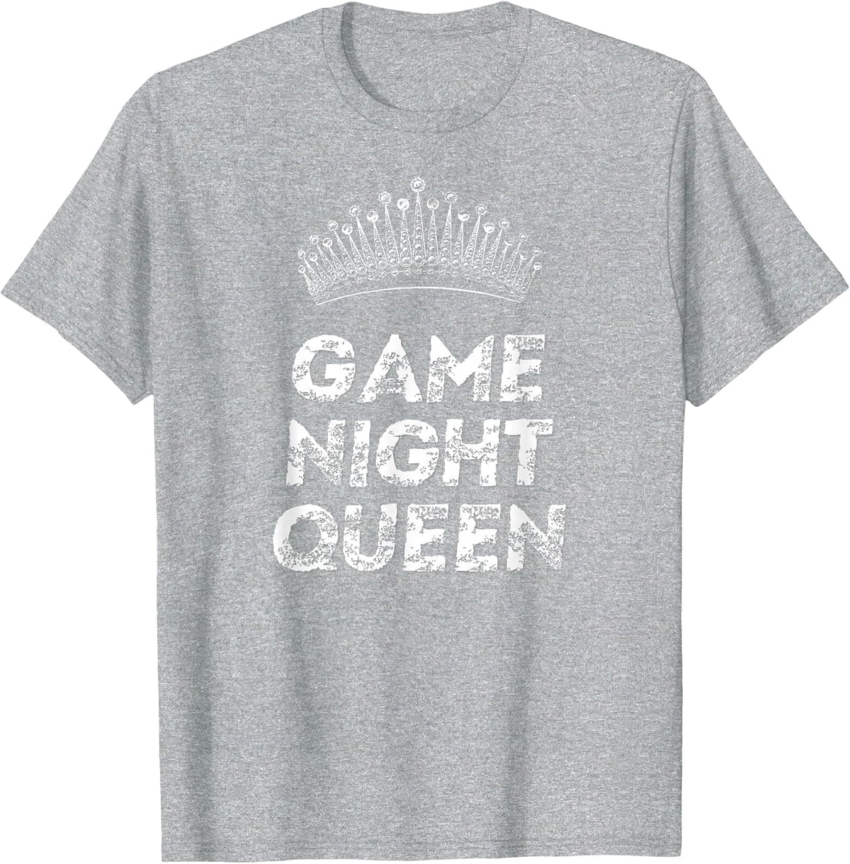 Game Night Queen T-Shirt T-Shirt - Heather Grey