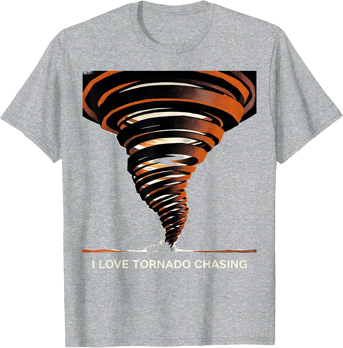 Men's I Love Tornado Chasing Minimalist Storm Chaser Meteorology T-Shirt - Heather Grey