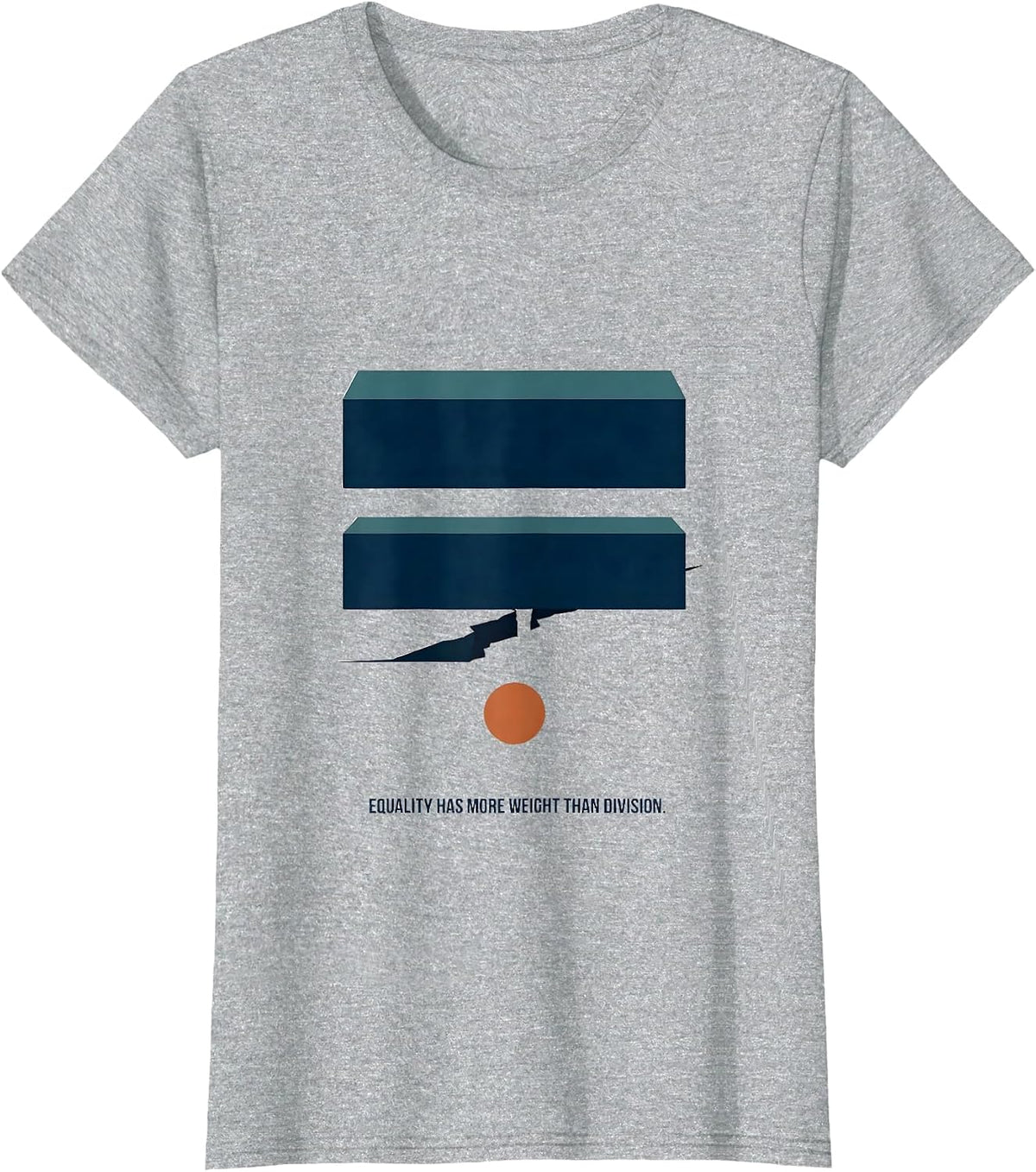 Women's Equality Has More Weight Than Division Antiracism Math T-Shirt - Heather Grey