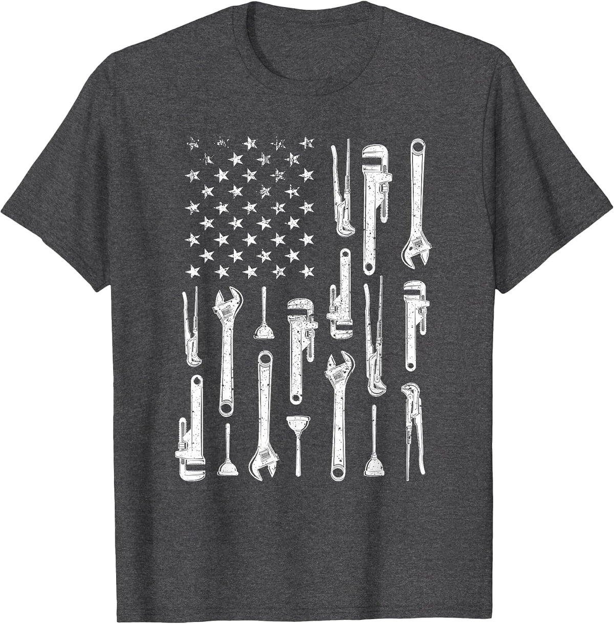 Plumbing Graphic Design Plumber Dad T-Shirt - Dark Heather Grey