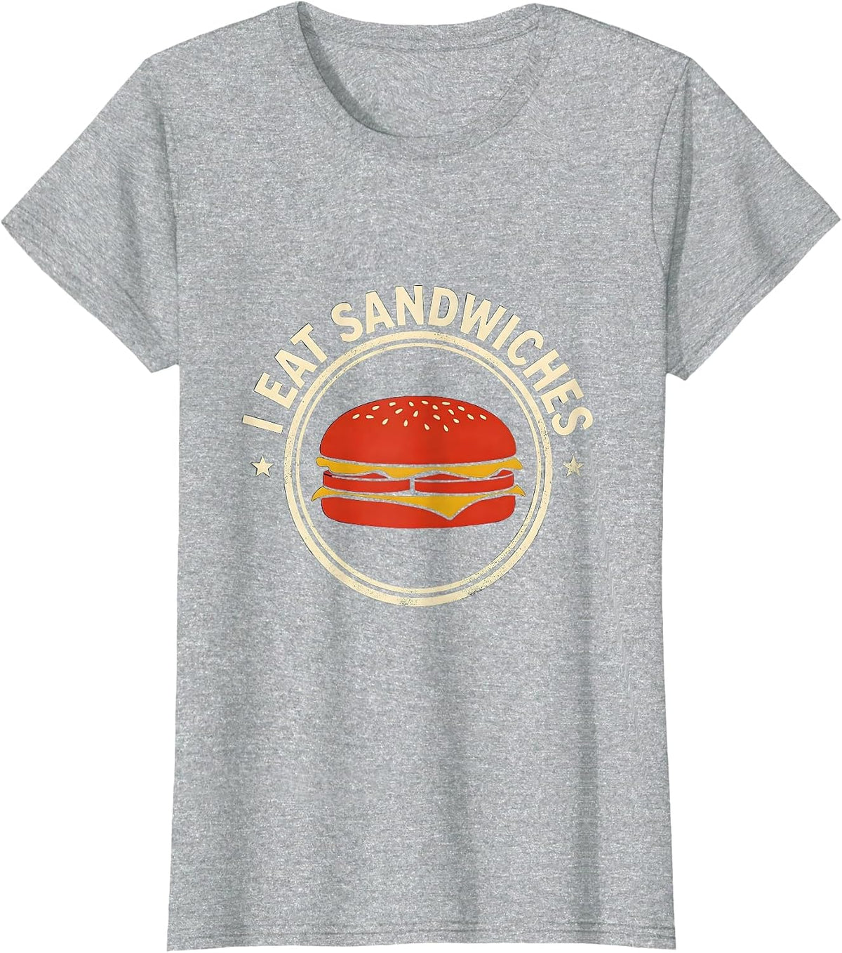 I Eat Sandwiches Funny Food Novelty Humor T-Shirt - Heather Grey