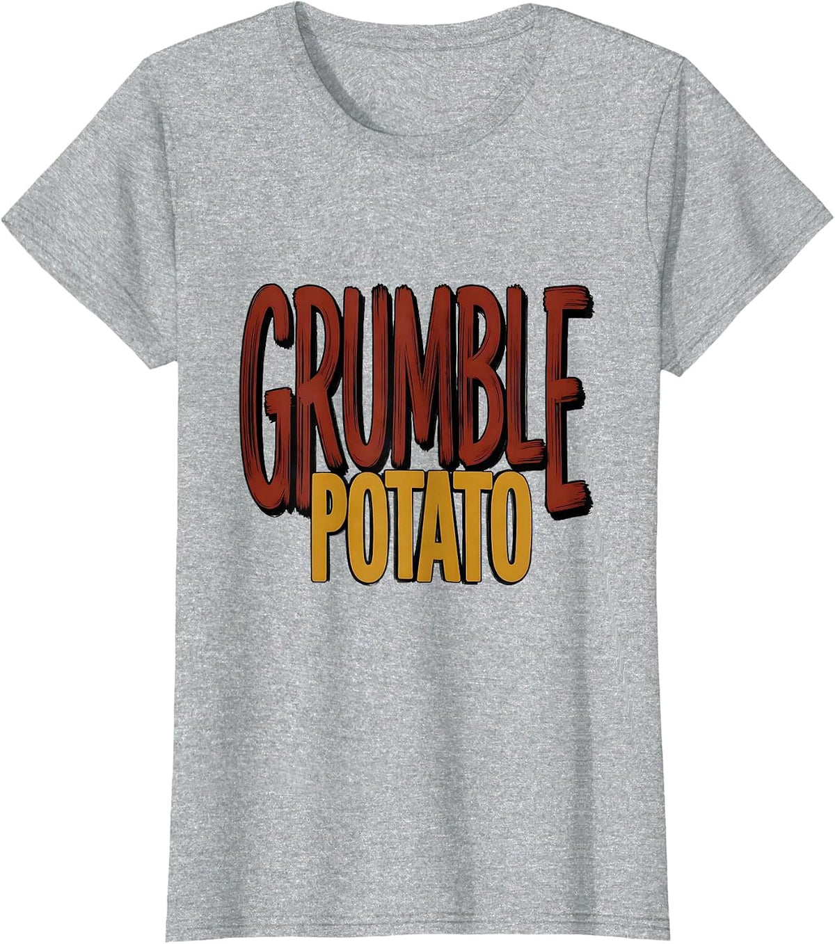 Women's Grumble Potato Funny Sweet Potato Grouchy Potato Couple T-Shirt - Heather Grey