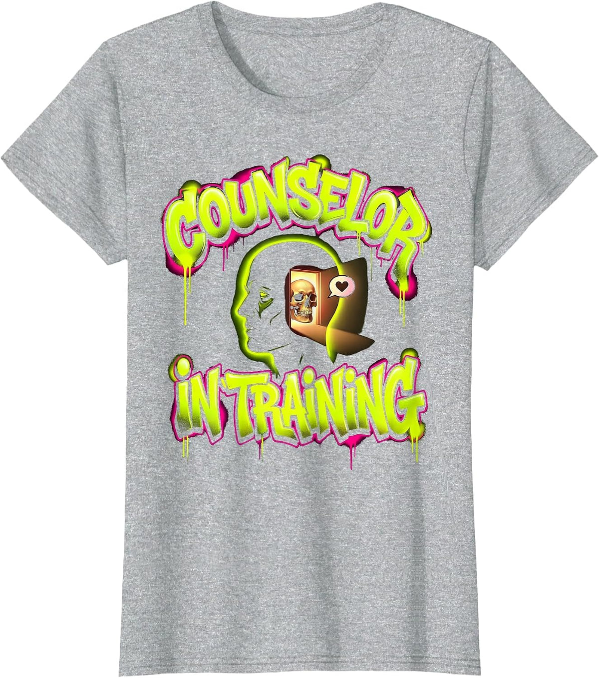 Counselor In Training Mental Health Awareness Design T-Shirt - Heather Grey