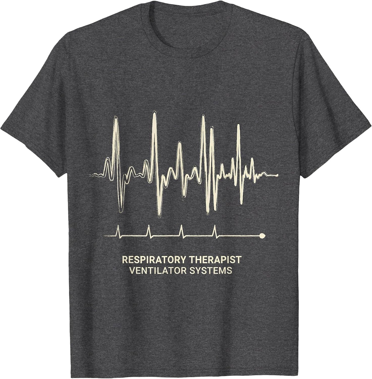Men's Respiratory Therapist Ventilator Systems Medical T-Shirt - Dark Heather Grey