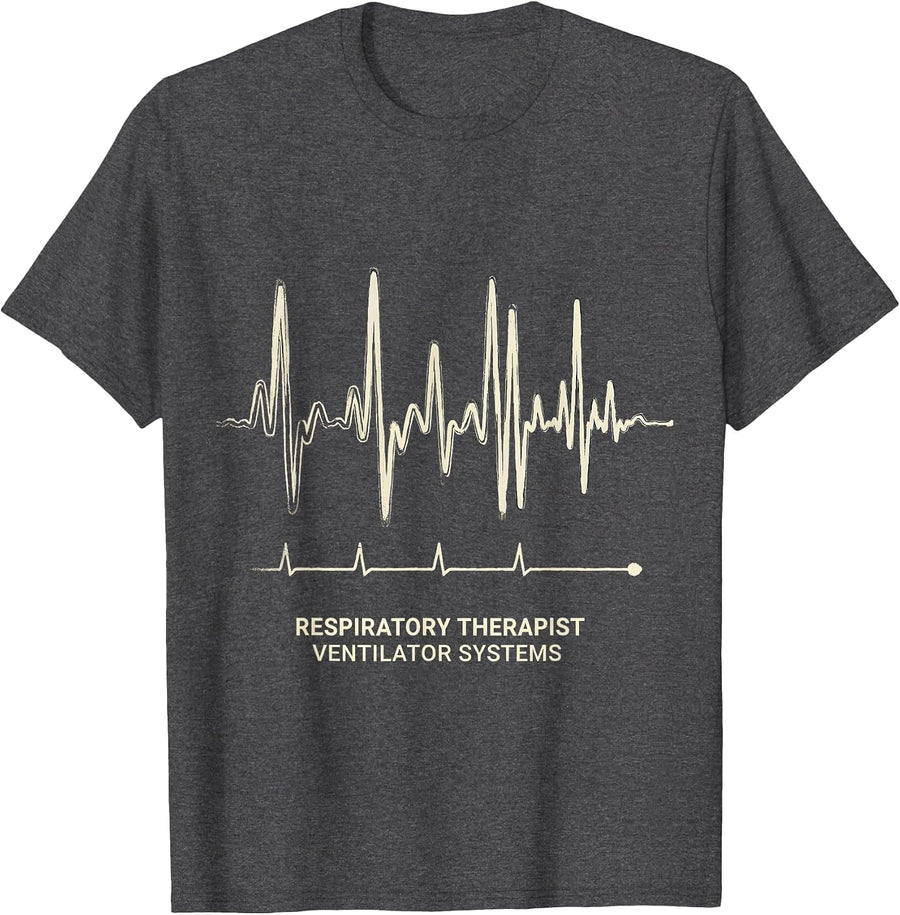 Men's Respiratory Therapist Ventilator Systems Medical T-Shirt - Dark Heather Grey