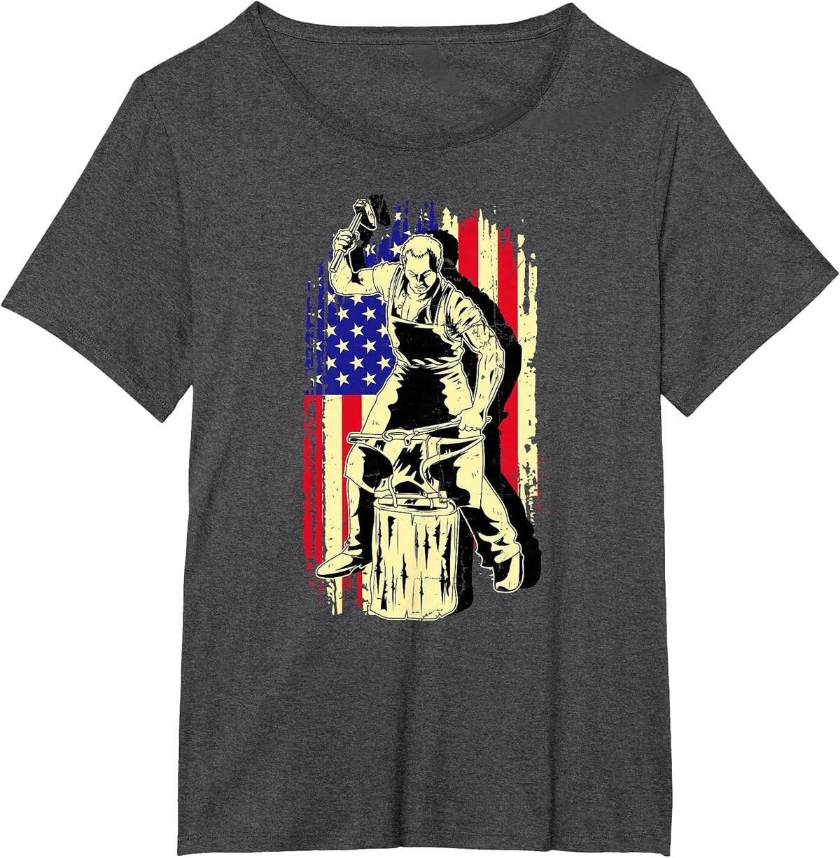 Blacksmith Craftsman - Locksmith Metal Builder T-Shirt - Dark Heather Grey