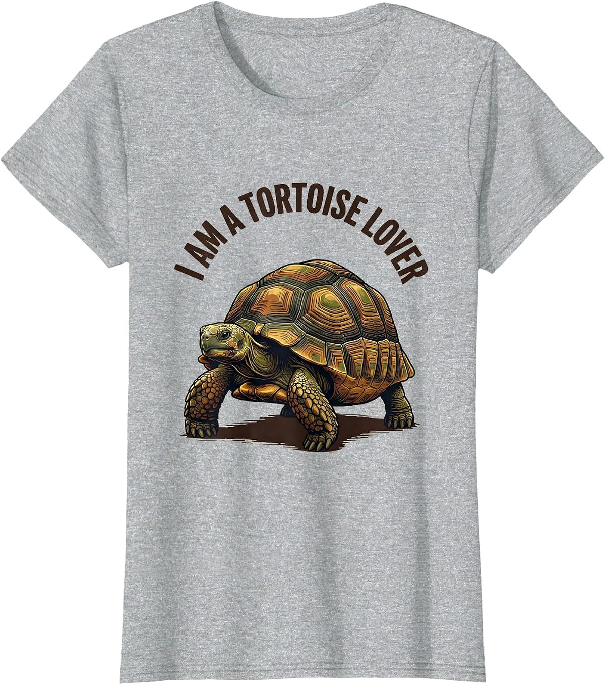 Women's I Am A Tortoise Lover Funny Reptile Animal Lover Gift T-Shirt - Heather Grey