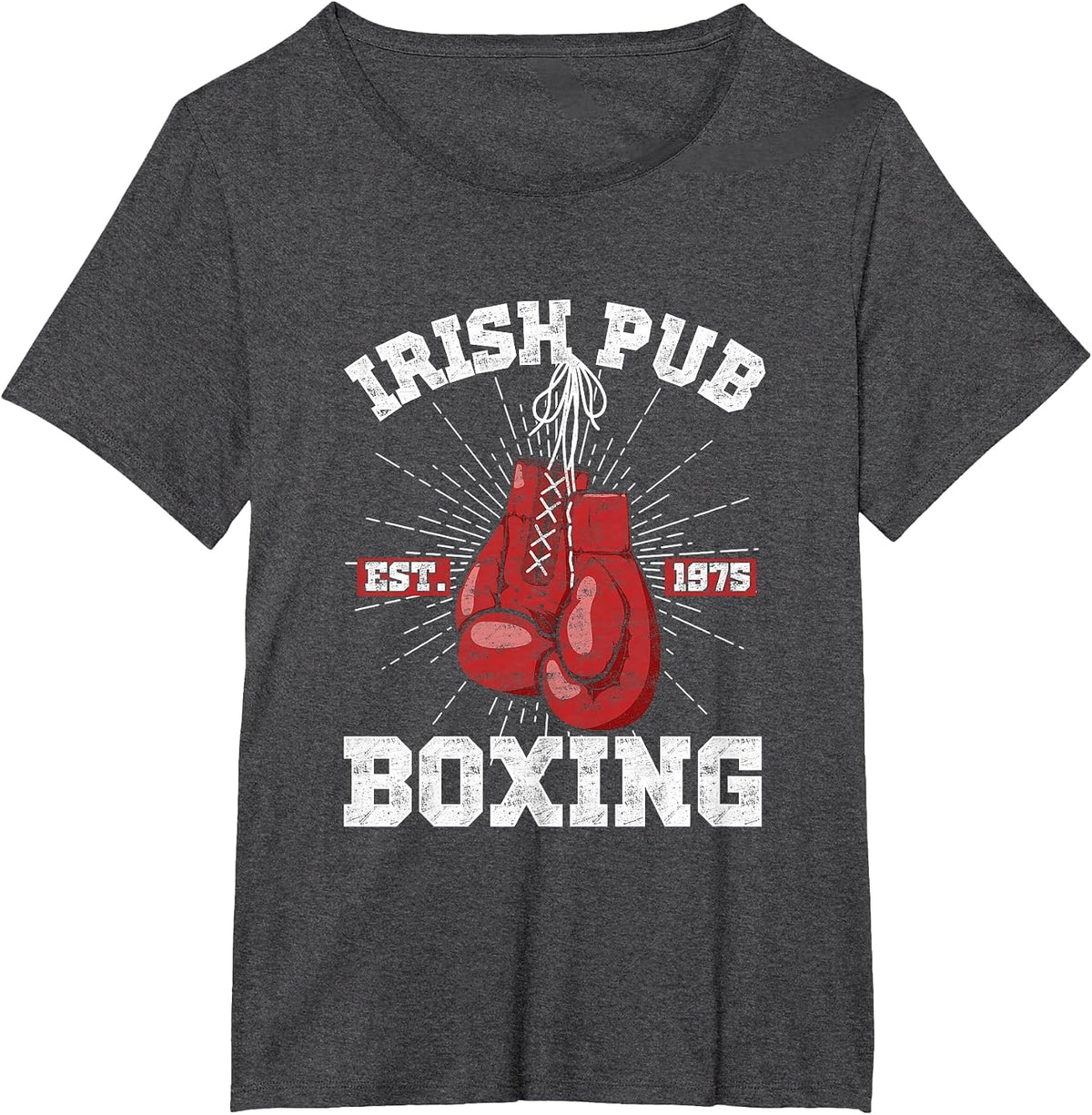 Vintage Irish Pub Est 1975 Boxing Day T-Shirt - Dark Heather Grey