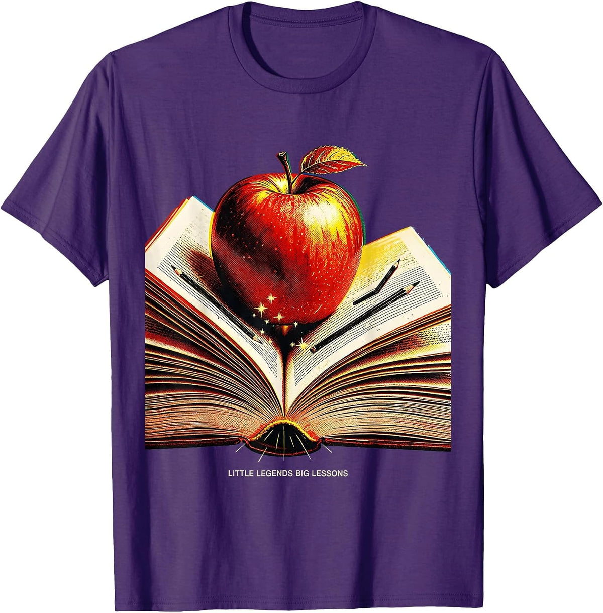 Little Legends Big Lessons Third Grade Teacher T-Shirt - Purple