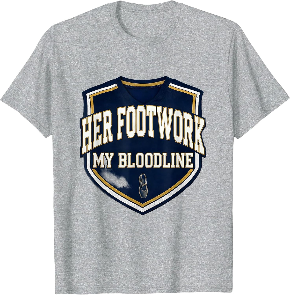 Men's Her Footwork My Bloodline Funny Dance Dad Father Humor T-Shirt - Heather Grey