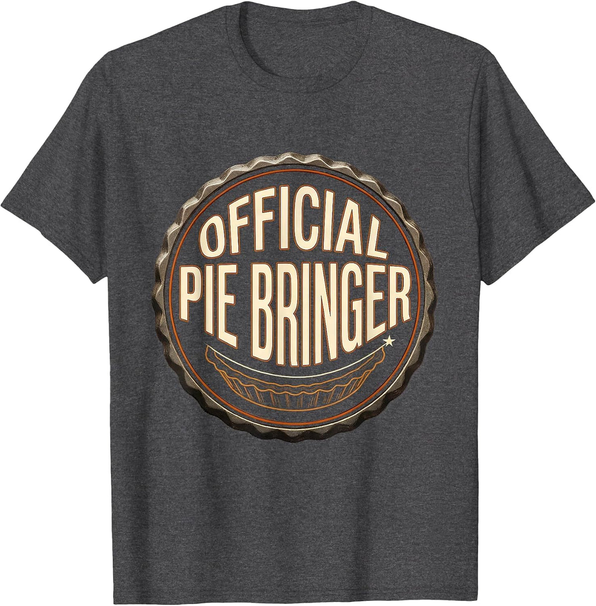 Official Pie Bringer Thanksgiving Pie Bootleg 90's Rap Rock T-Shirt - Dark Heather Grey