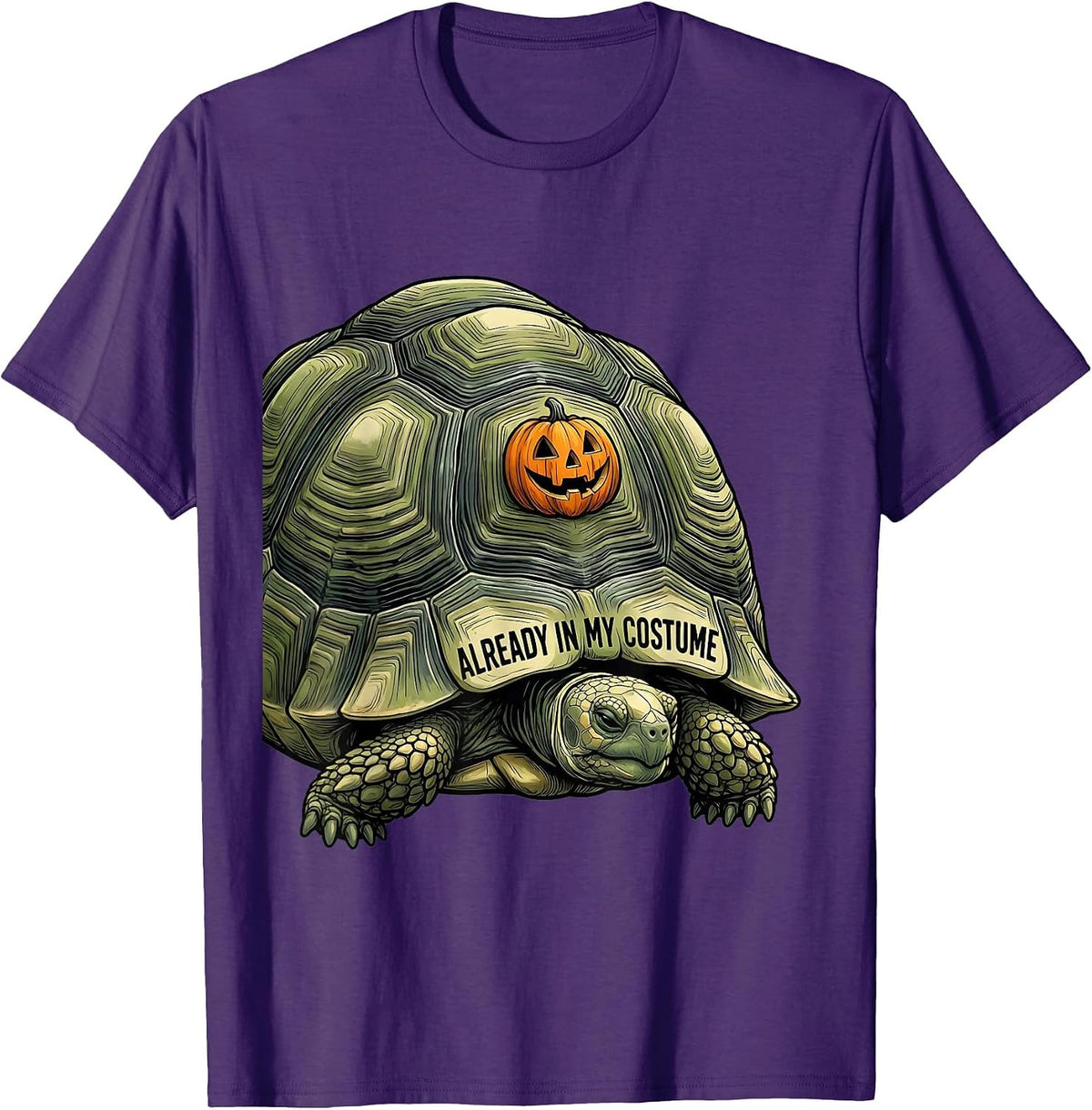 Already In My Costume Funny Tortoise Halloween Costume T-Shirt - Purple