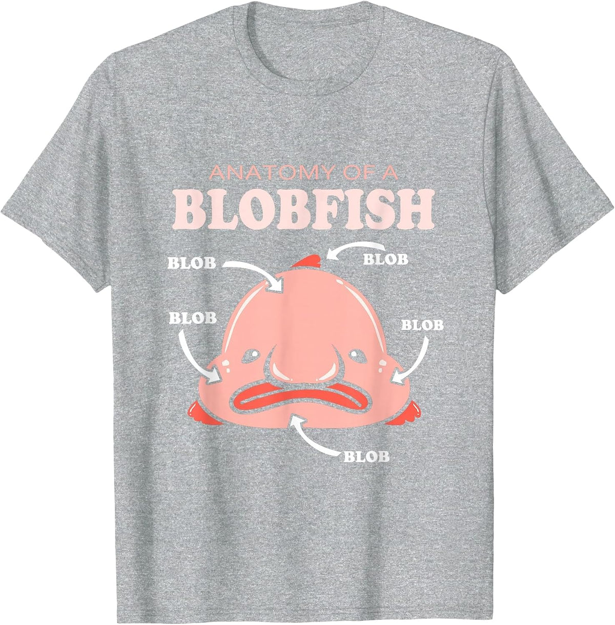 Anatomy of A Blobfish T-Shirt - Heather Grey