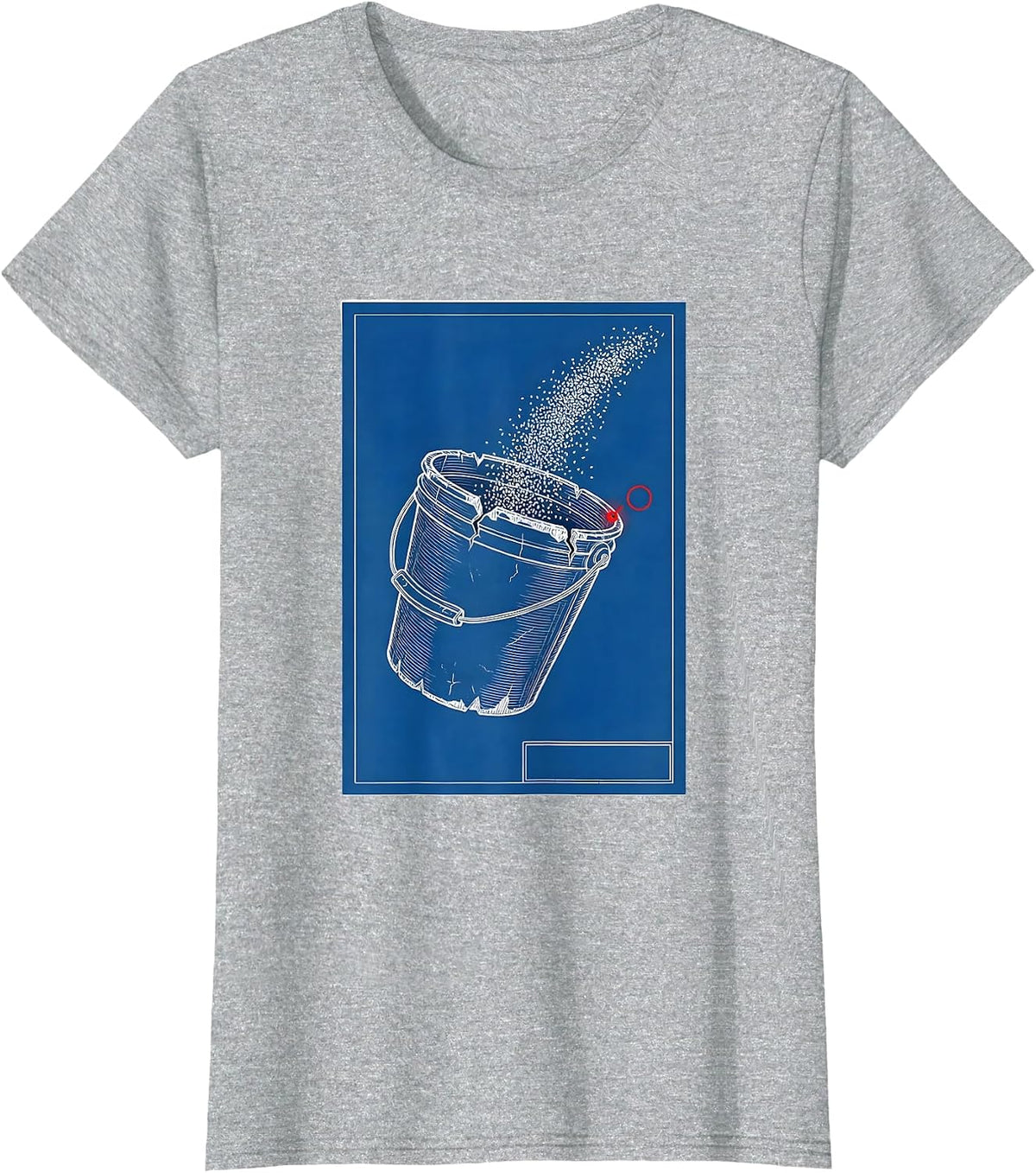 Women's Battered Feed Bucket Farm Life Sarcastic Humor T-Shirt - Heather Grey