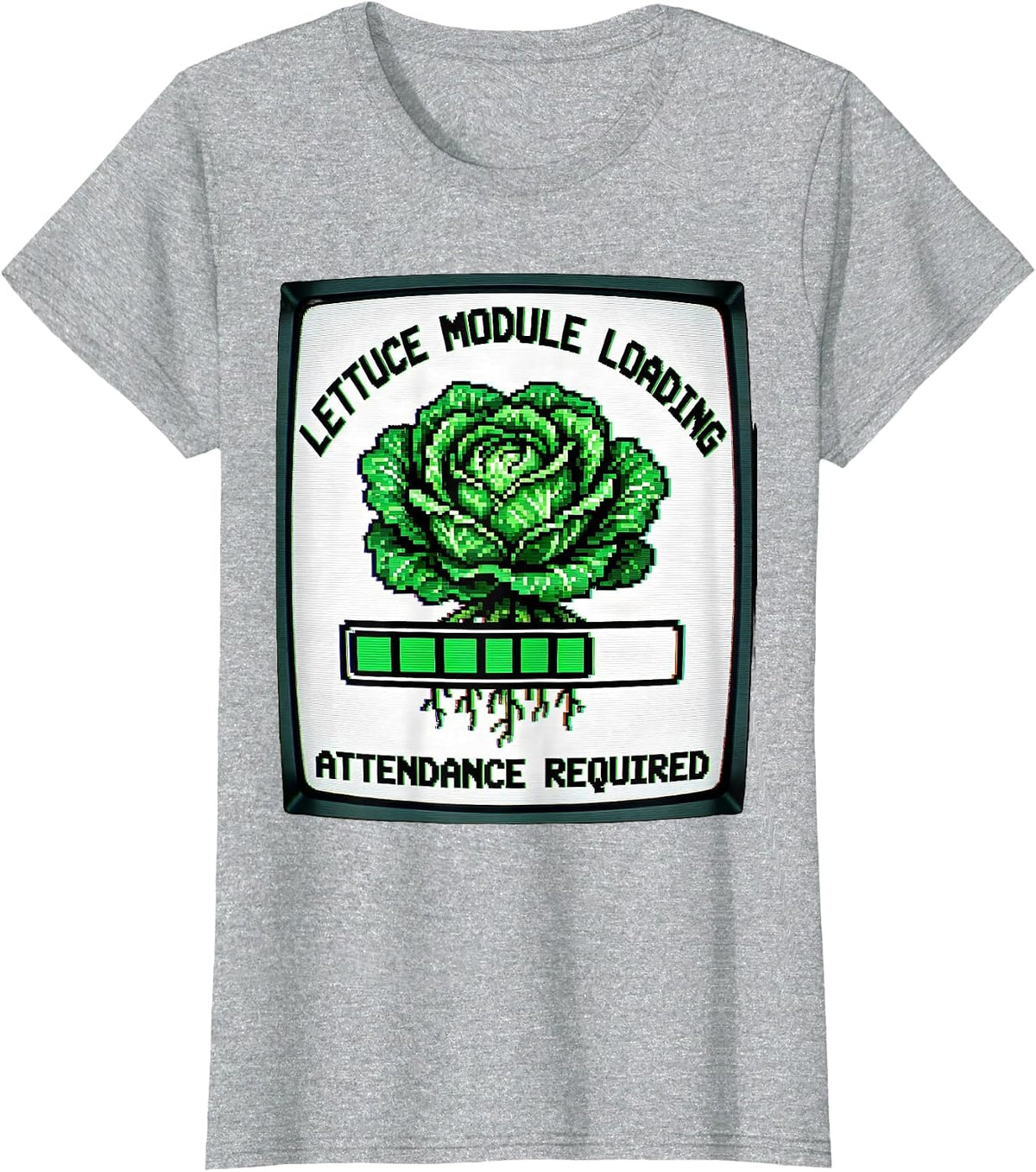 Lettuce Module Loading: Attendance Required Funny T-Shirt - Heather Grey