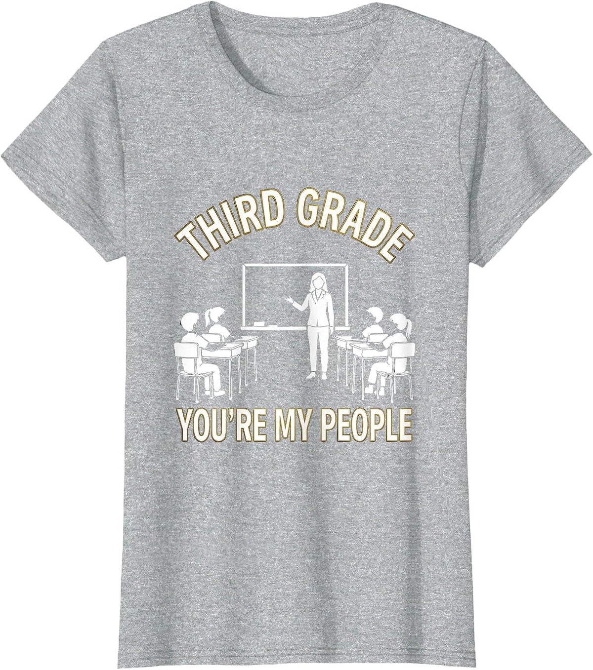 Third Grade You're My People Teacher Classroom Design T-Shirt - Heather Grey