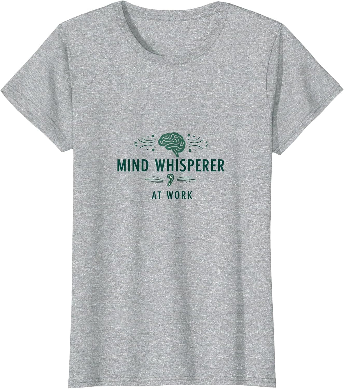 Mind Whisperer at Work Counselor Design T-Shirt - Heather Grey