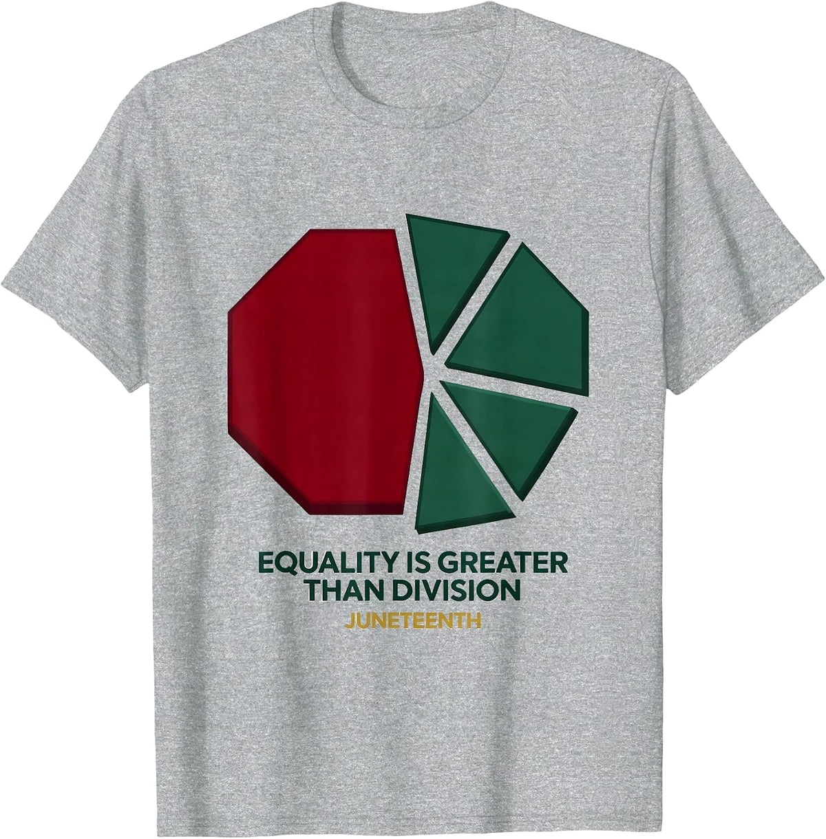 Men's Equality Is Greater Than Division Juneteenth T-Shirt - Heather Grey