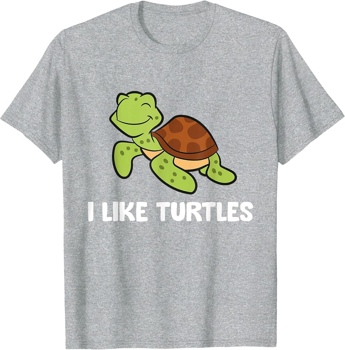 I Like Turtles Reptile Funny Sea Turtle T-Shirt - Heather Grey