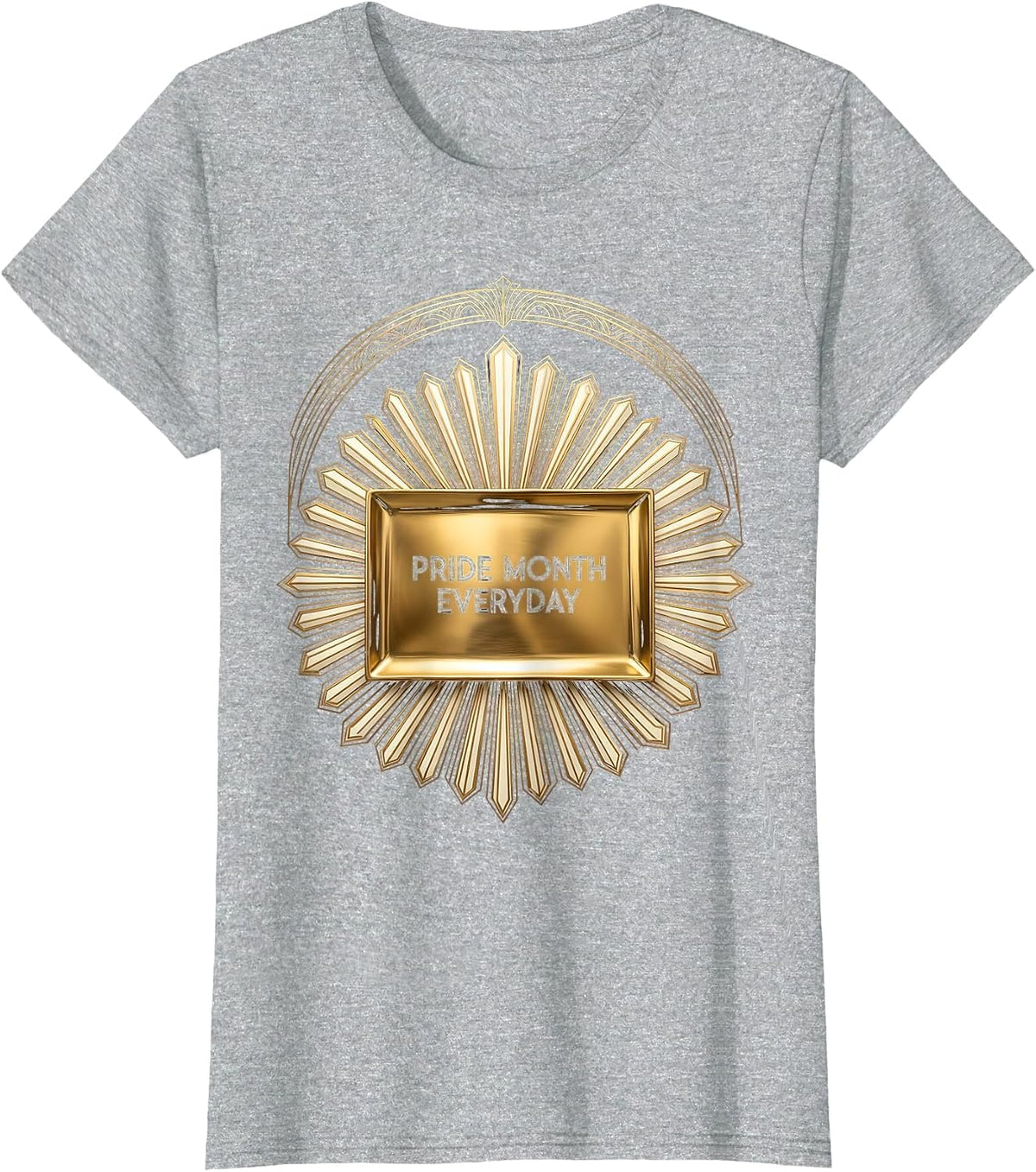 Pride Month Everyday LGBTQ Celebration Design T-Shirt - Heather Grey