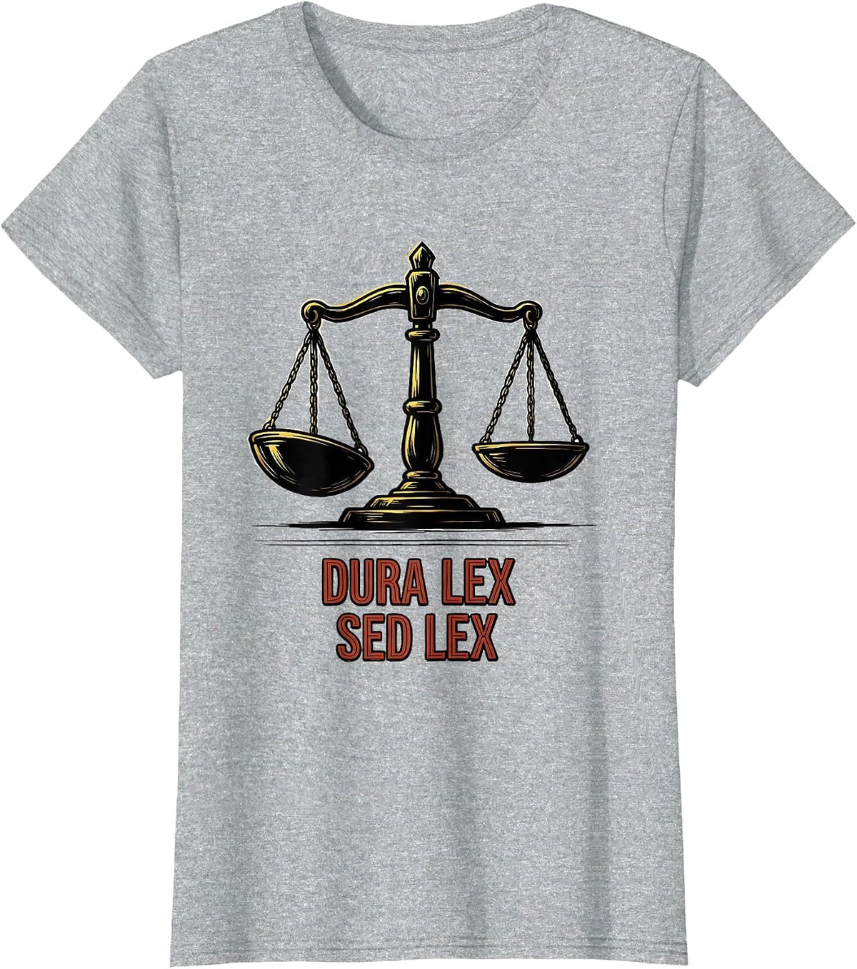 Women's Dura Lex Sed Lex Roman Empire SPQR History Meme Humor T-Shirt - Heather Grey