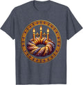 Mardi Gras King Cake Candles Sugar Crystals Graphic T-Shirt - Heather Blue