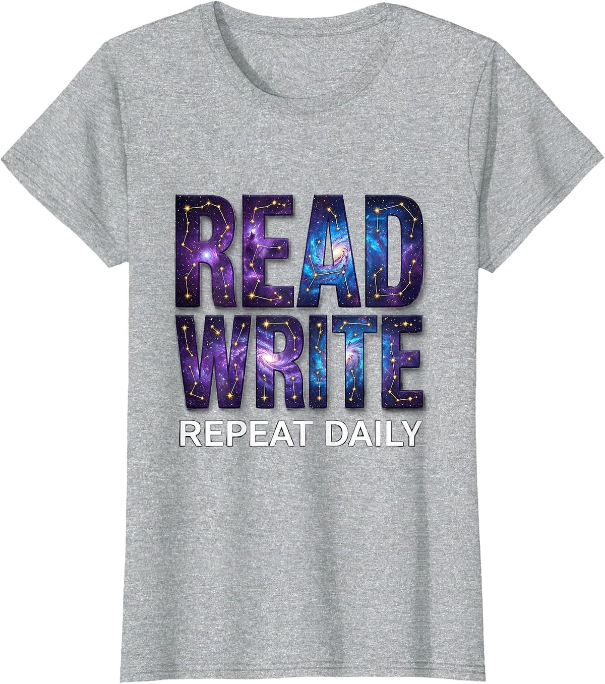 Read Write Repeat Daily First Grade Teacher Design T-Shirt - Heather Grey
